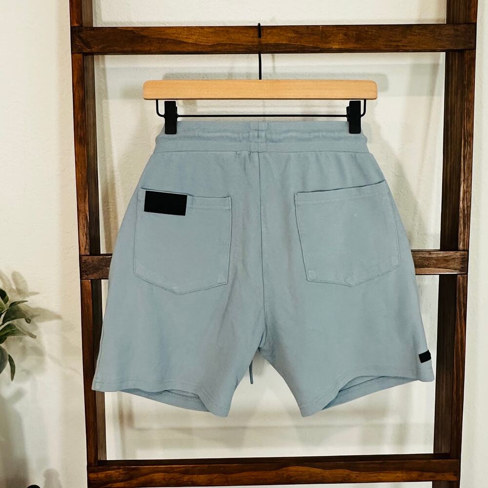 Alphalete Men’s Blue Drawstring Sweat Shorts Logo Patch Size Medium - Picture 8 of 11